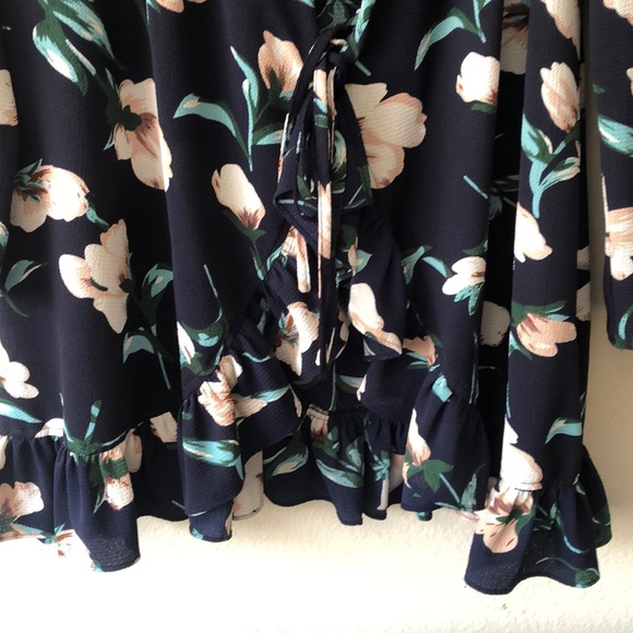 PrettyLittleThing Ruffle Wrap Dress - Picture 2 of 4